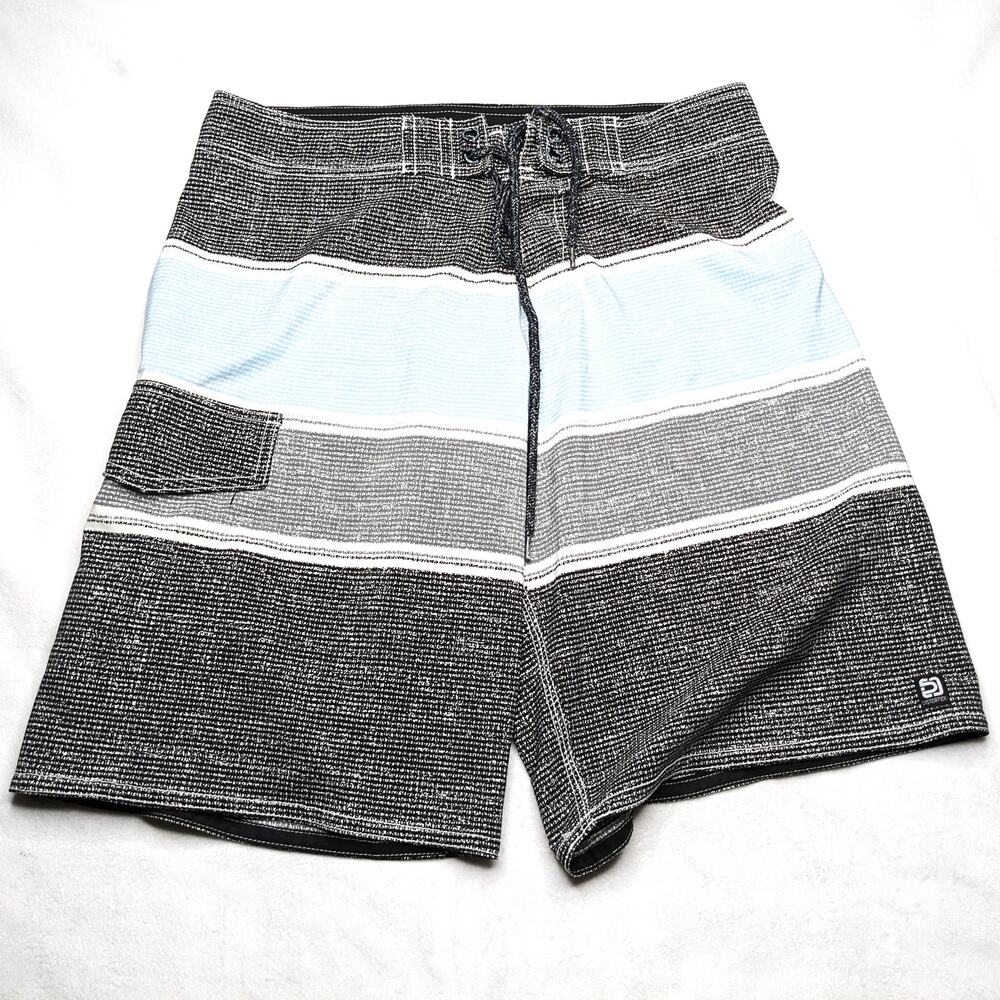 Distortion Men's Board Shorts Medium Gray Blue Swim Trunks
